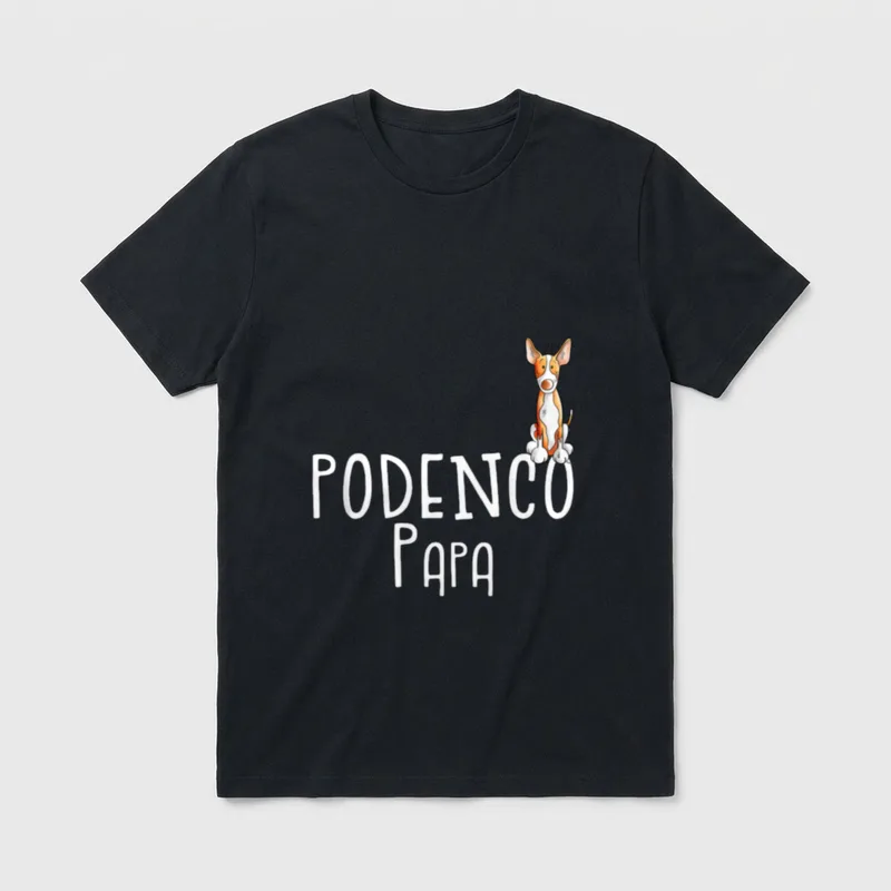 Podenco Papa T I T-Shirt – Klassisches T-Shirt in Schwarz