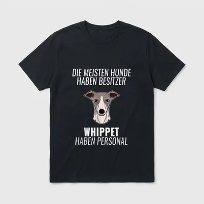 Lustiges Whippet Personal Hundehalter T-Shirt – Klassisches T-Shirt in Schwarz