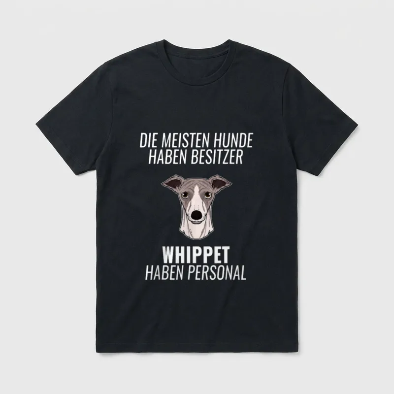Lustiges Whippet Personal Hundehalter T-Shirt – Klassisches T-Shirt in Schwarz