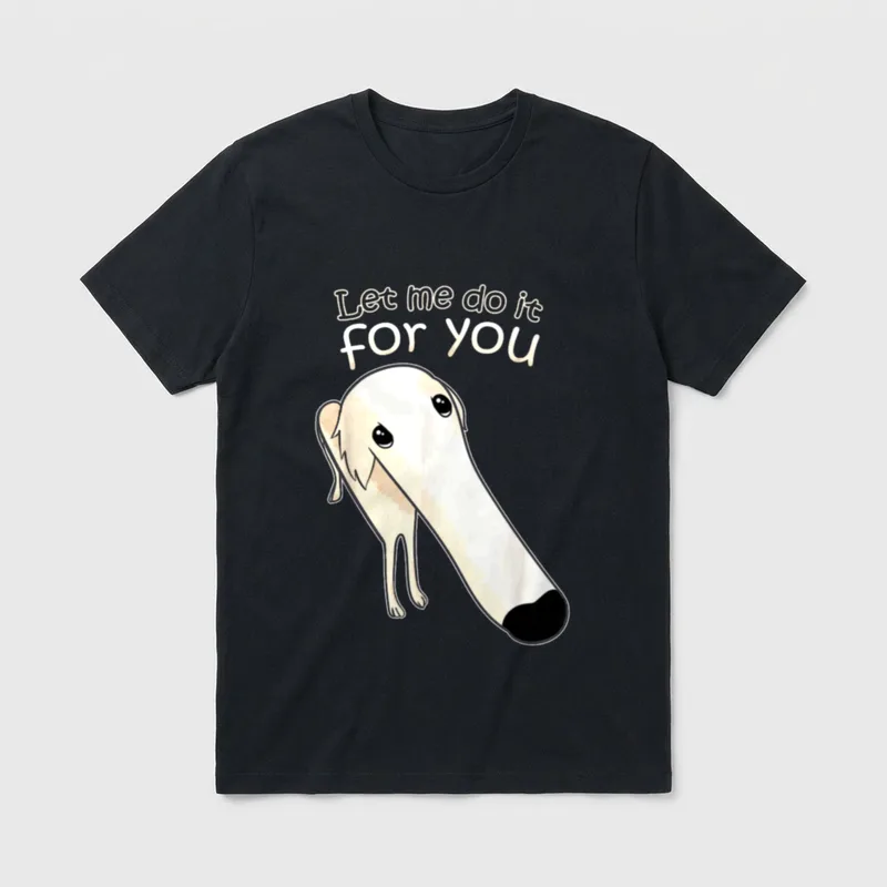 VinagreShop Lass es mich T-Shirt – Klassisches T-Shirt in Schwarz