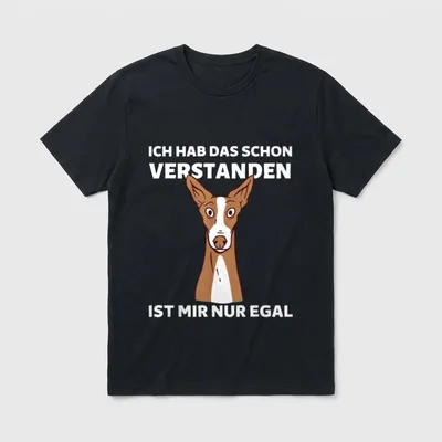 Podenco Hunde Ibizan Hund lustiger T-Shirt – Klassisches T-Shirt in Schwarz