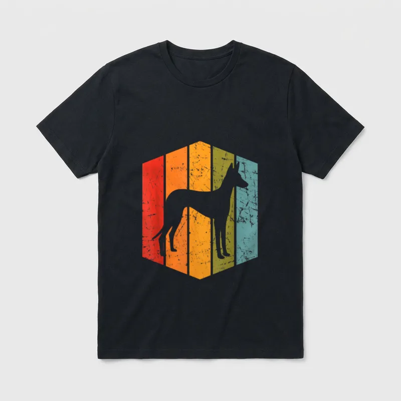 Retro für Hundeliebhaber Vintage T-Shirt – Klassisches T-Shirt in Schwarz