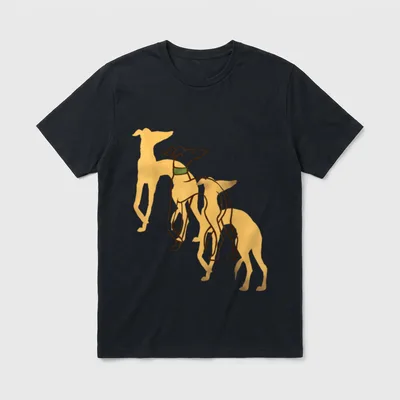Greyhound and Galgos Greyhounds T-Shirt – Klassisches T-Shirt in Schwarz