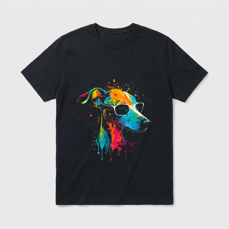 Whippet Hund Sonnenbrille Gassi T-Shirt – Klassisches T-Shirt in Schwarz