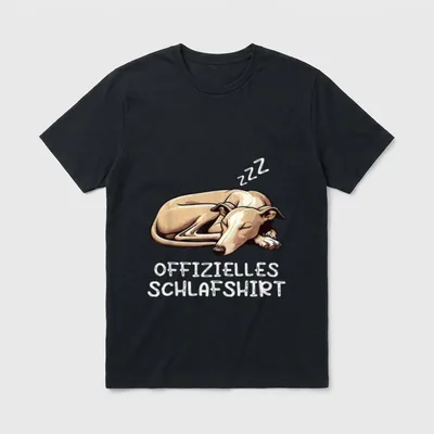 Offizielles Schlafshirt Whippet Hund T-Shirt – Klassisches T-Shirt in Schwarz