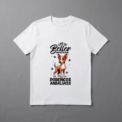 Bestes Leben mit Podenco T-Shirt – Klassisches T-Shirt in Schwarz