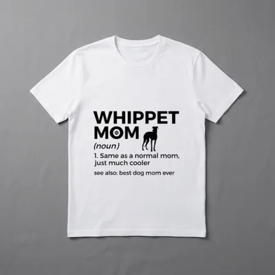Whippet Mom Definition Lustiger T-Shirt – Klassisches T-Shirt in Schwarz