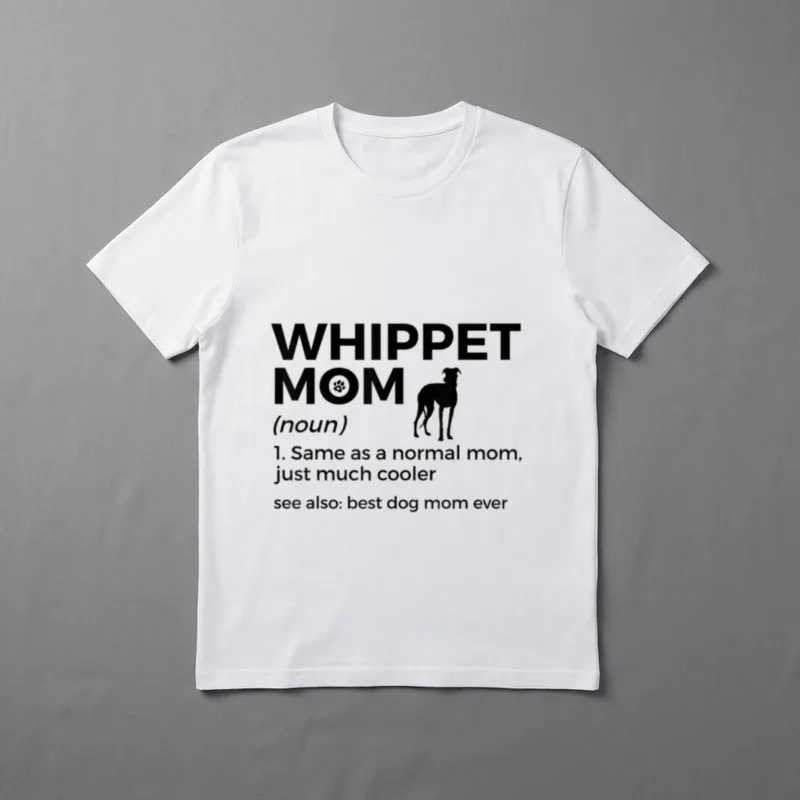 Whippet Mom Definition Lustiger T-Shirt – Klassisches T-Shirt in Schwarz