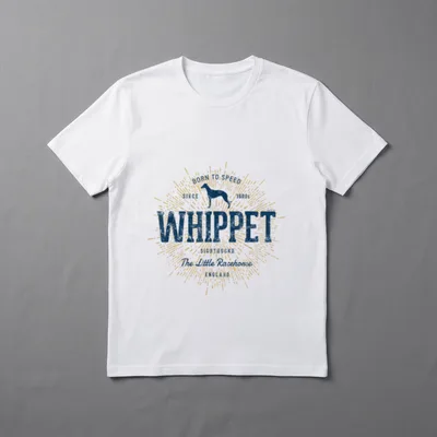Vintage Whippet Retro T-Shirt – Klassisches T-Shirt in Schwarz