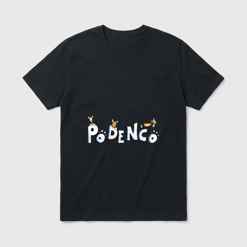 Podenco Cartoon für Windhund T-Shirt – Klassisches T-Shirt in Schwarz