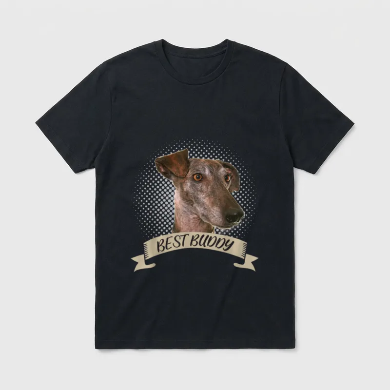 Galgo Hundeportrait Best Buddy T-Shirt – Klassisches T-Shirt in Schwarz