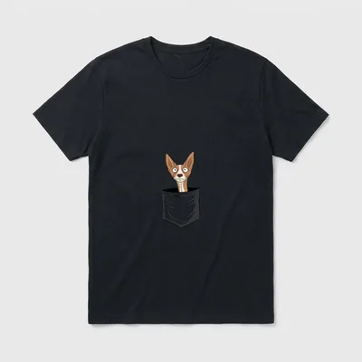 Lustiger Pharao-Hund Jagdhund Podenco T-Shirt – Klassisches T-Shirt in Schwarz