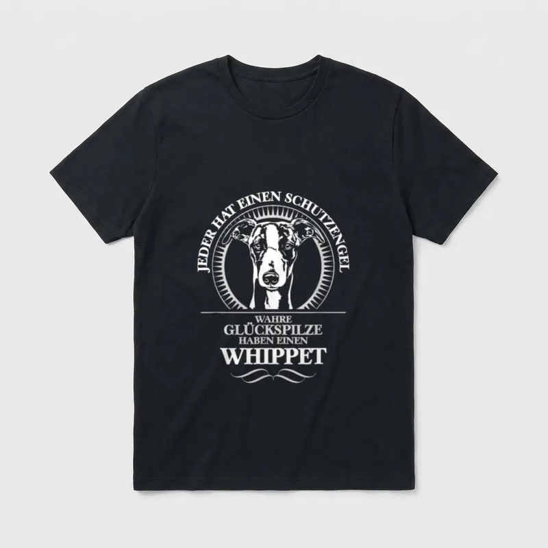 Whippet Schutzengel Hund Windhunde T-Shirt – Klassisches T-Shirt in Schwarz