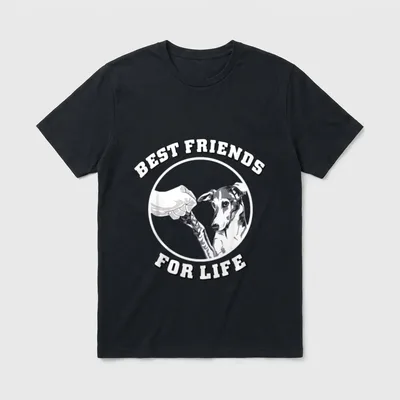 Greyhound Best Friends For T-Shirt – Klassisches T-Shirt in Schwarz