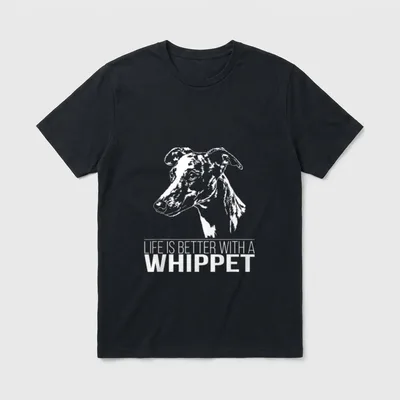 Whippet life is better T-Shirt – Klassisches T-Shirt in Schwarz