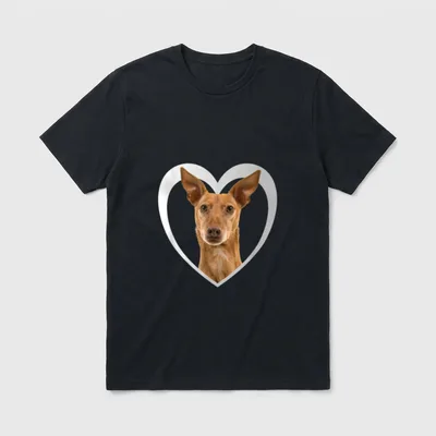 Podenco Hunde Herz Liebhaber T-Shirt – Klassisches T-Shirt in Schwarz
