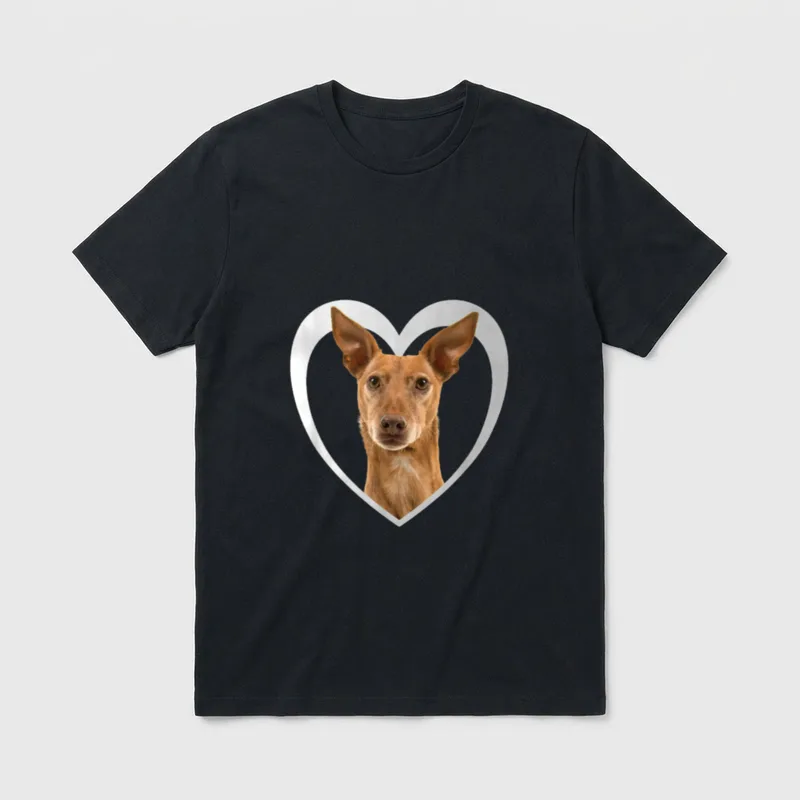 Podenco Hunde Herz Liebhaber T-Shirt – Klassisches T-Shirt in Schwarz