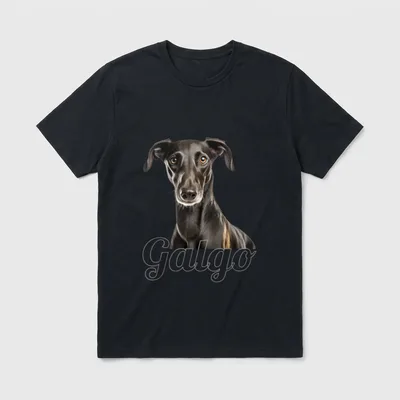 Galgo Espanol Spanischer Windhund T-Shirt – Klassisches T-Shirt in Schwarz