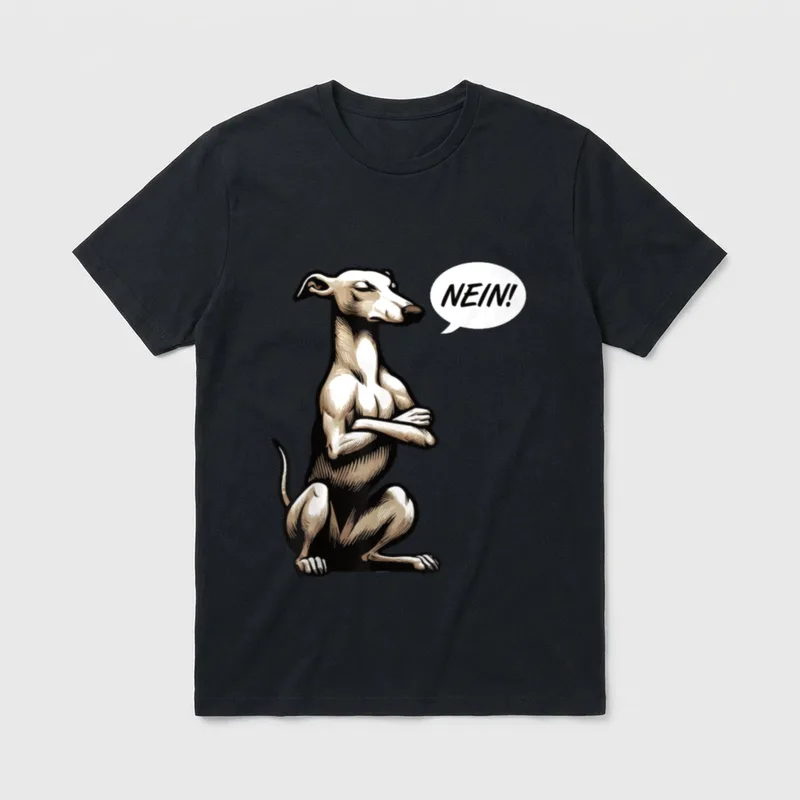 Nein Whippet Windhund Windhunde T-Shirt – Klassisches T-Shirt in Schwarz