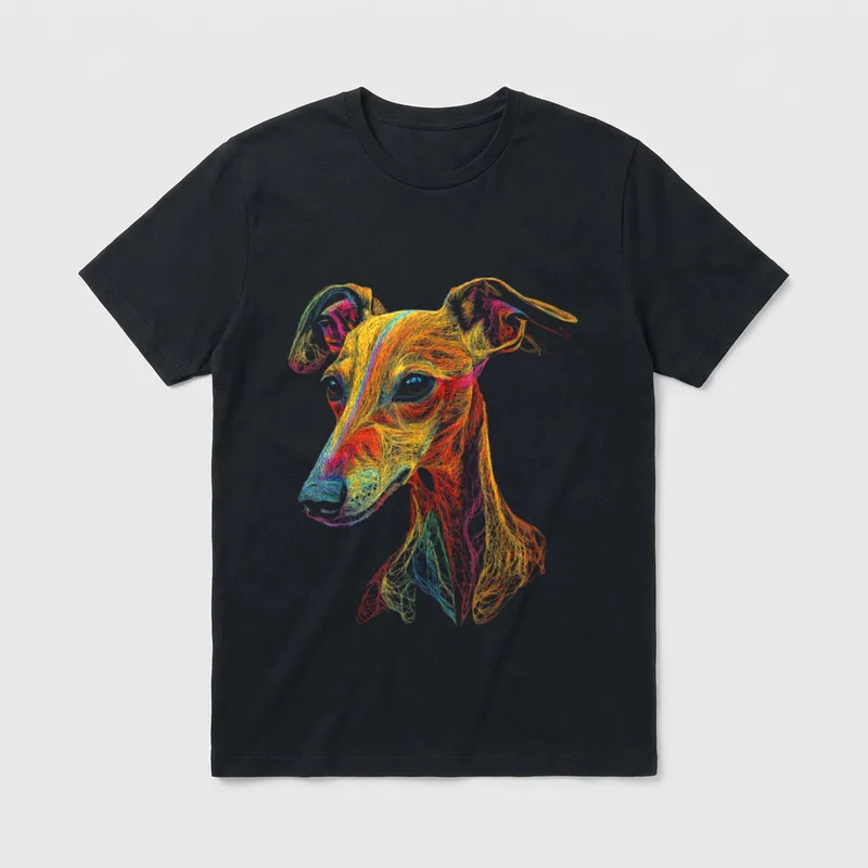 Whippet Hund Motiv Haustier T-Shirt – Klassisches T-Shirt in Schwarz