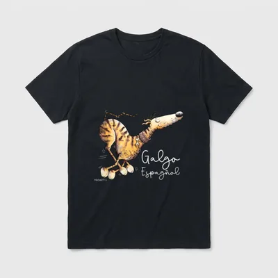 Flotter Galgo Espagnol Windhund T-Shirt – Klassisches T-Shirt in Schwarz