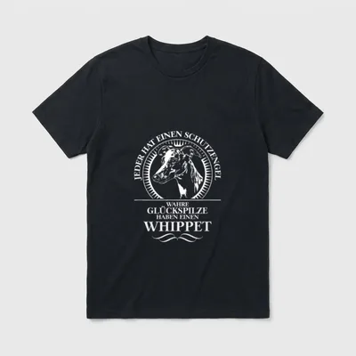 Whippet Schutzengel Hund Hunde T-Shirt – Klassisches T-Shirt in Schwarz