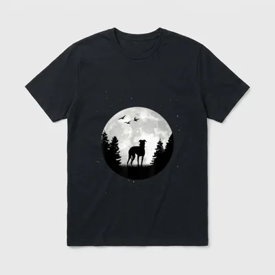 Italienisches Windspiel Mond Italian T-Shirt – Klassisches T-Shirt in Schwarz