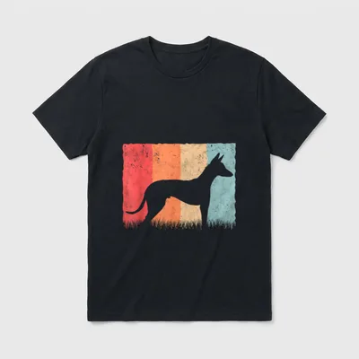 Podenco Canario Retro Ibizian T-Shirt – Klassisches T-Shirt in Schwarz