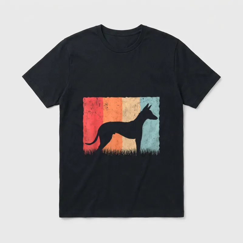 Podenco Canario Retro Ibizian T-Shirt – Klassisches T-Shirt in Schwarz