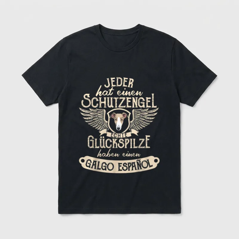 Galgo Español Schutzengel Windhund T-Shirt – Klassisches T-Shirt in Schwarz