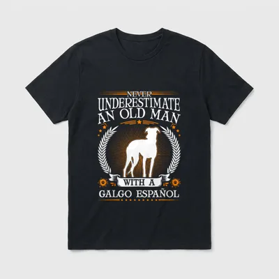 Galgo Espanol Alter Mann Spanischer T-Shirt – Klassisches T-Shirt in Schwarz