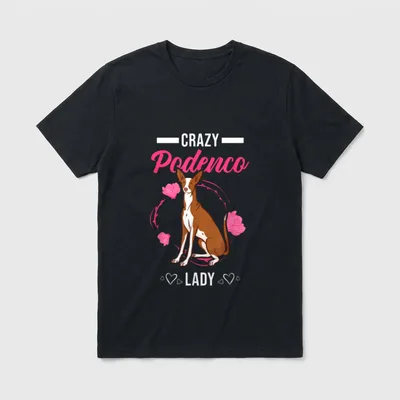 Crazy Podenco lady T-Shirt – Klassisches T-Shirt in Schwarz