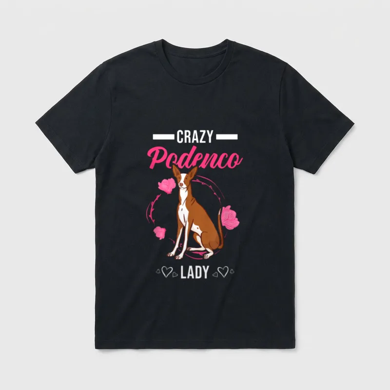 Crazy Podenco lady T-Shirt – Klassisches T-Shirt in Schwarz