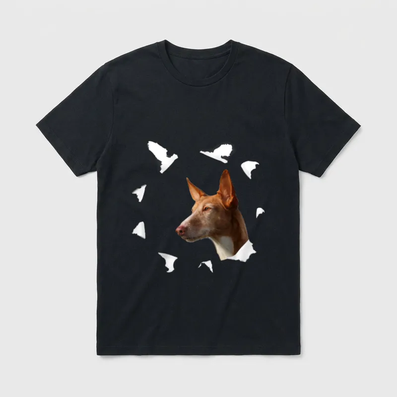 Podenco Podenco Hund T-Shirt 0144 – Klassisches T-Shirt in Schwarz