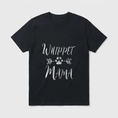 Whippet Mama Whippet Lover T-Shirt – Klassisches T-Shirt in Schwarz