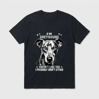 Greyhound Hundeliebhaber Design Greyhound T-Shirt – Klassisches T-Shirt in Schwarz