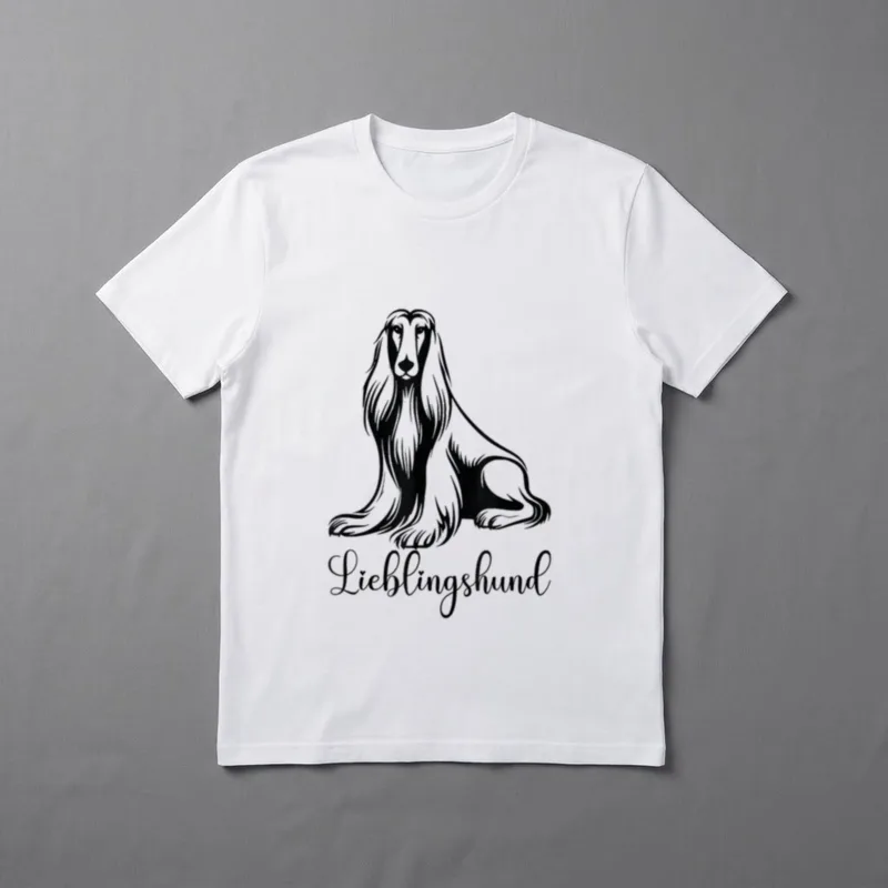 Afghanischer Windhund Afghane Hund T-Shirt – Klassisches T-Shirt in Schwarz