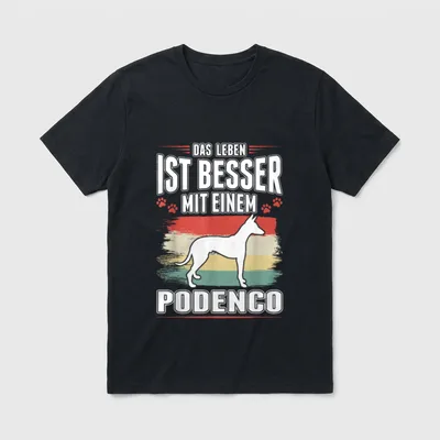 Podenco Spruich Ibizian Hound T-Shirt – Klassisches T-Shirt in Schwarz