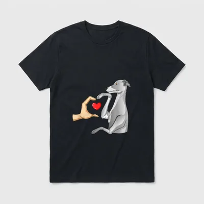Greyhound Dog Italienische Windhunde T-Shirt – Klassisches T-Shirt in Schwarz