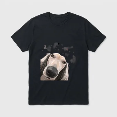 Lustiger Hund Saluki T-Shirt – Klassisches T-Shirt in Schwarz