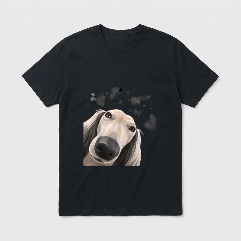 Lustiger Hund Saluki T-Shirt – Klassisches T-Shirt in Schwarz