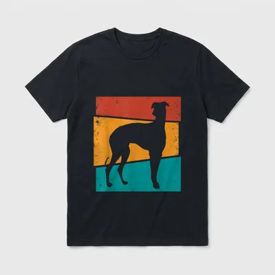 Retro Hund I Galgo T-Shirt – Klassisches T-Shirt in Schwarz