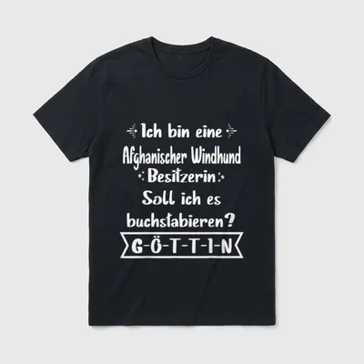 Afghanischer Windhund Afghanischer Windhund T-Shirt – Klassisches T-Shirt in Schwarz