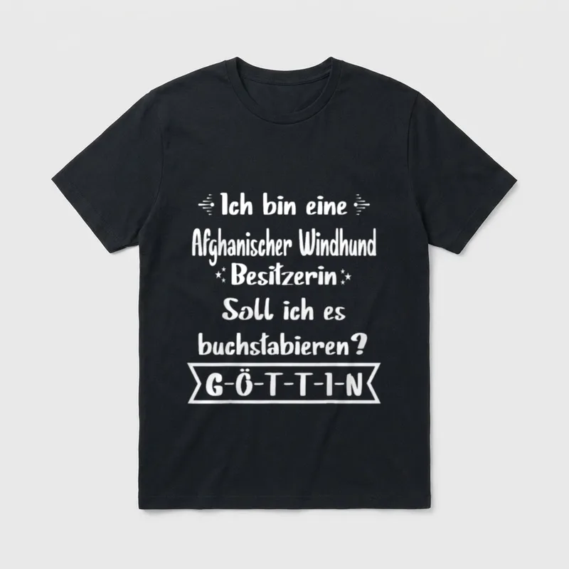 Afghanischer Windhund Afghanischer Windhund T-Shirt – Klassisches T-Shirt in Schwarz