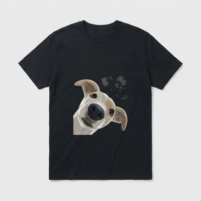 Neugieriger Hund Windhund Whippet T-Shirt – Klassisches T-Shirt in Schwarz
