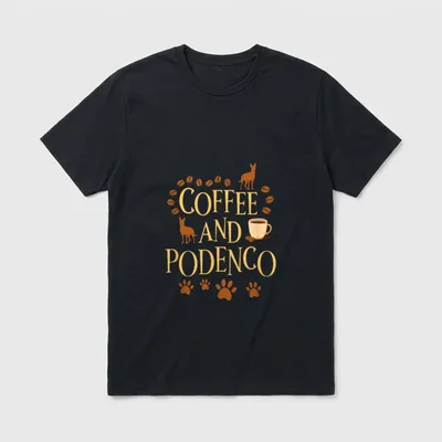 Kaffee und Podenco Coffee T-Shirt – Klassisches T-Shirt in Schwarz