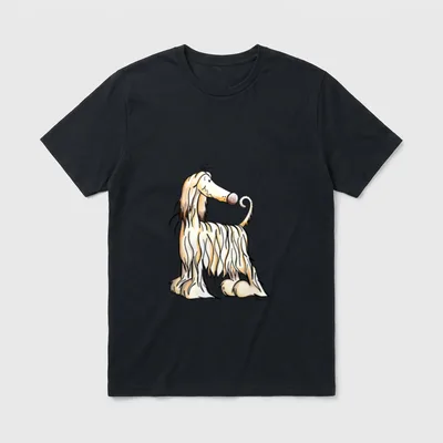 Happy Afghanischer Windhund I Afghan T-Shirt – Klassisches T-Shirt in Schwarz