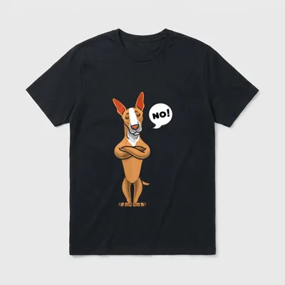 Sturer Podenco Ibicenco Hund T-Shirt – Klassisches T-Shirt in Schwarz