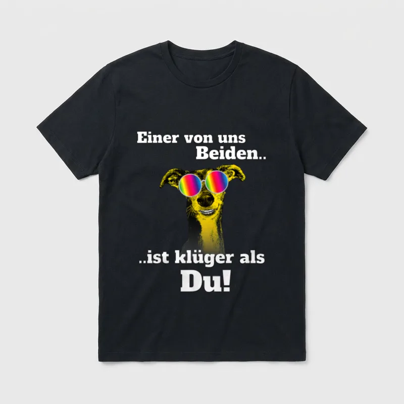 lustiger Windhund lustiger Spruch Galgo T-Shirt – Klassisches T-Shirt in Schwarz
