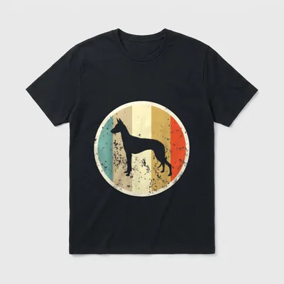 Retro Vintage Grunge Style Podenco T-Shirt – Klassisches T-Shirt in Schwarz